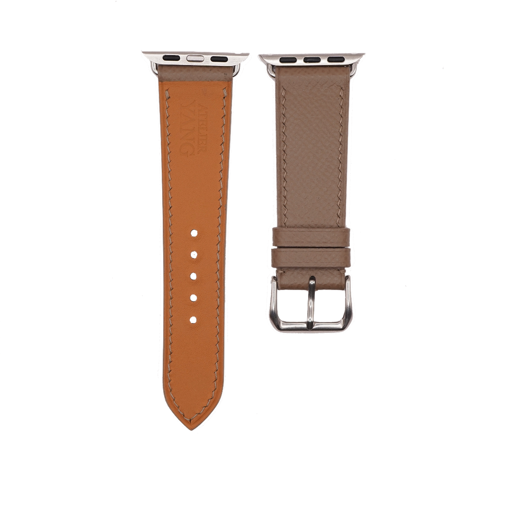 Apple Watch Taupe Epsom strap.