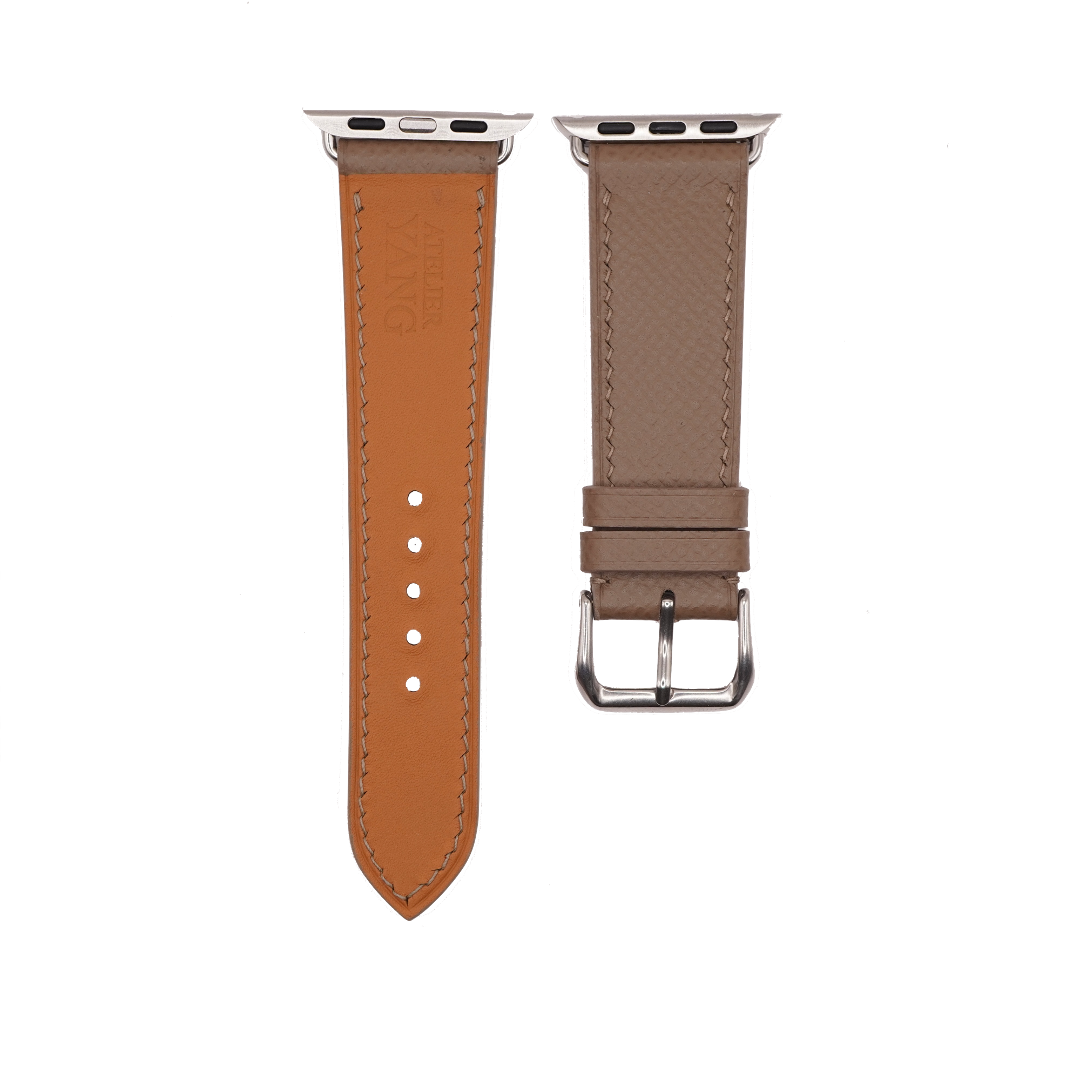 Apple Watch Taupe Epsom strap.