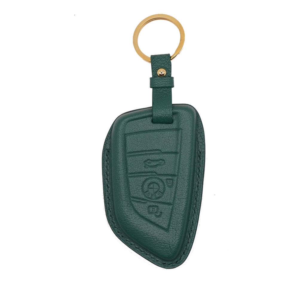 BMW green chévre key fob