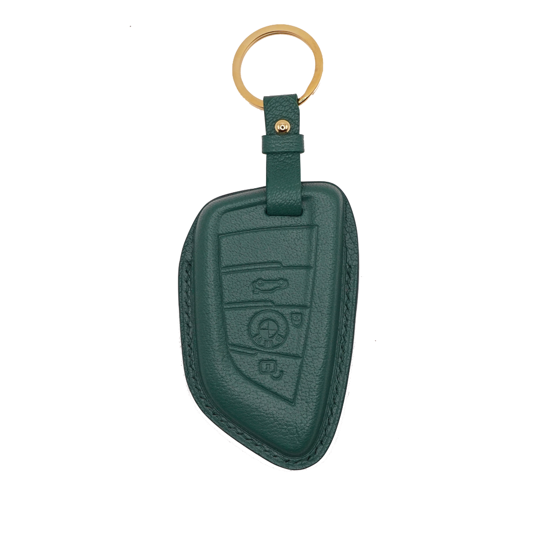 BMW green chévre key fob